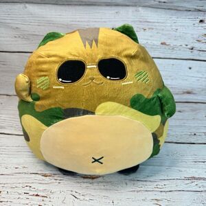 Mochipuni Picnyan Colonel Camo Cat Nyanko 11” Soft Plush Japan Toraya Ichi nwt